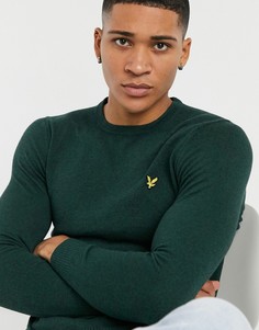 Хлопковый джемпер с добавлением мериносовой шерсти Lyle & Scott-Зеленый