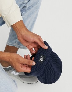 Темно-синяя шапка-бини с логотипом New Balance-Темно-синий