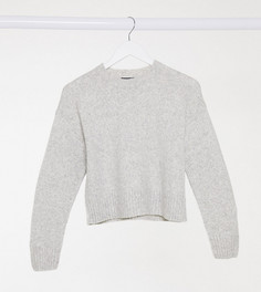 Зеленый джемпер с круглым вырезом New Look Petite-Серый