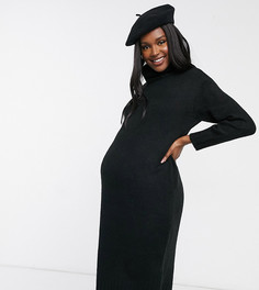 Платье-водолазка черного цвета New Look Maternity-Черный