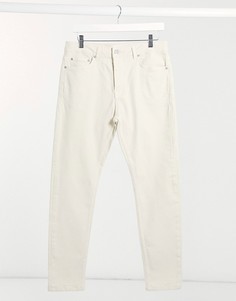 Светло-бежевые суженные книзу джинсы Topman-Светло-бежевый