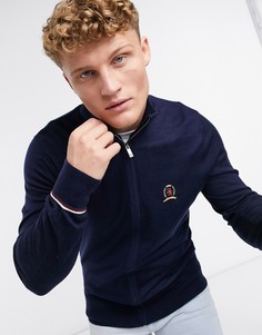 Кардиган на молнии с вышитым гербом Tommy Hilfiger Collections-Темно-синий