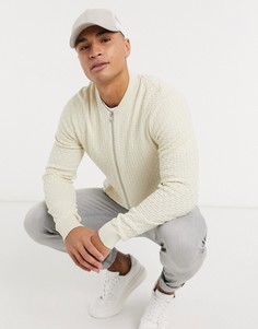 Кардиган-бомбер на молнии Selected Homme kent-Белый