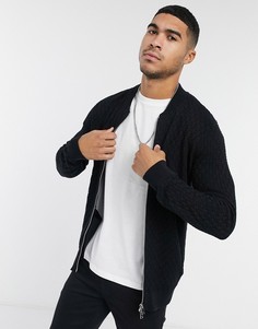 Кардиган-бомбер на молнии Selected Homme kent-Черный