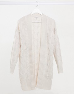 Удлиненный кремовый кардиган Miss Selfridge