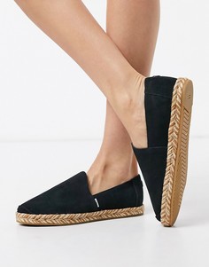 Черные слипоны из искусственной замши TOMS Pismo-Черный