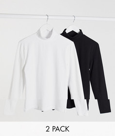 Трикотажная водолазка ASOS DESIGN - Комплект из 2 шт.-Мульти