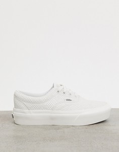 Белые кроссовки на платформе со звериным принтом Vans Era-Белый