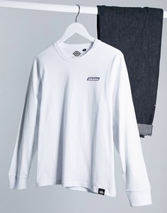 Белый лонгслив с принтом на спине Dickies Ruston