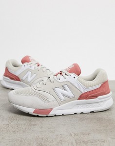 Кремово-розовые кроссовки New Balance 997H-Кремовый