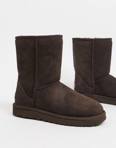 Ботинки шоколадного цвета UGG Classic Short II-Коричневый