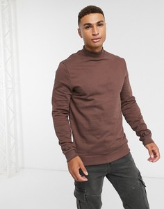 Коричневый свитшот из органического хлопка ASOS DESIGN