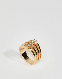 Золотистое кольцо в винтажном стиле ASOS DESIGN-Золотой