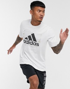 Белая футболка с логотипом adidas Training-Белый