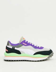 Серо-фиолетовые кроссовки Puma Style Rider Play On-Серый