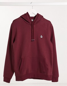 Бордовый худи с маленьким логотипом Original Penguin-Красный