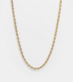 Эксклюзивное ожерелье в виде золотистой витой цепочки DesignB London-Золотой