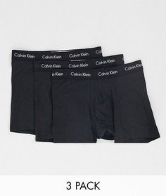 Комплект из 3 боксеров-брифов черного цвета с логотипом на поясе Calvin Klein-Черный
