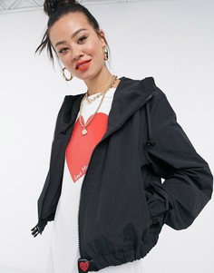 Черная легкая спортивная куртка Love Moschino-Черный