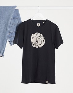 Черная футболка с большим логотипом Pretty Green-Черный