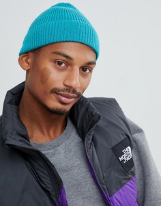 Сине-зеленая шапка-бини ASOS DESIGN-Зеленый