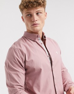Розовая оксфордская рубашка с короткими рукавами River Island-Розовый