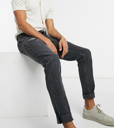 Черные выбеленные узкие джинсы с рваной отделкой на высокий рост ASOS DESIGN Tall-Черный