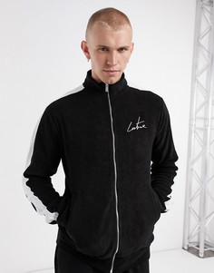 Черный спортивный топ с контрастной вставкой The Couture Club