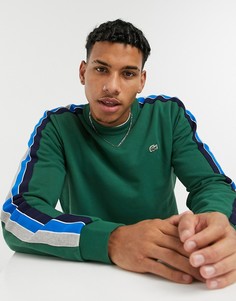 Зеленый свитшот с круглым вырезом Lacoste