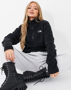 Черный свитшот с молнией в одну четверть The North Face 100 Glacier