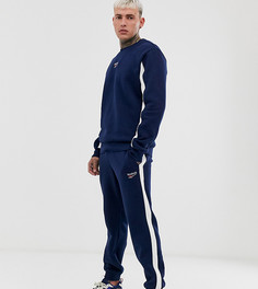 Темно-синие джоггеры с полосками Reebok эксклюзивно для ASOS-Темно-синий