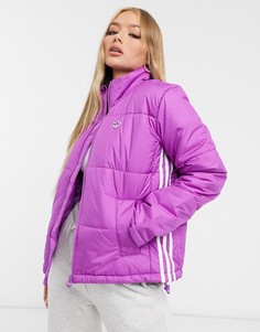 Фиолетовый пуховик adidas Originals
