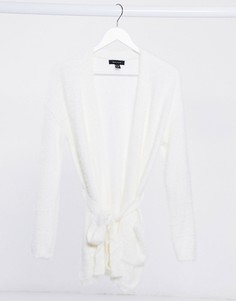 Пушистый домашний халат кремового цвета от комплекта New Look-Кремовый