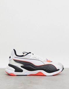 Белые с красным кроссовки Puma RS-2K-Белый