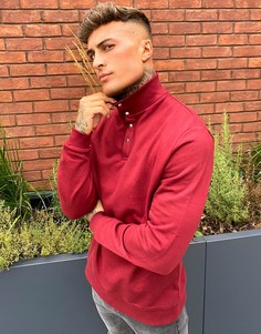 Бордовый свитшот из органического хлопка с высоким воротником ASOS DESIGN-Красный