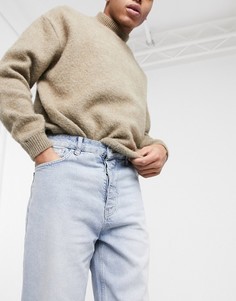 Голубые выбеленные джинсы в винтажном стиле ASOS DESIGN-Синий