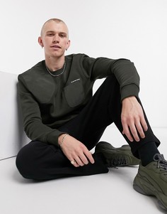 Свитшот темного цвета хаки с карманами G-Star-Зеленый
