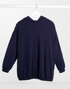 Худи-кокон в стиле oversized с боковыми карманами темно-синего цвета от комплекта ASOS DESIGN-Темно-синий