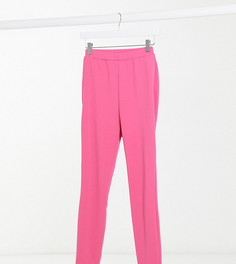 Трикотажные зауженные брюки пурпурного цвета с посадкой над животом и разрезами спереди ASOS DESIGN Maternity-Розовый