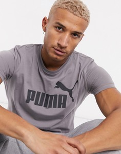 Серая выбеленная футболка Puma essentials-Серый