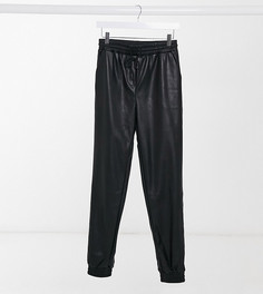 Черные джоггеры из искусственной кожи New Look Tall-Синий