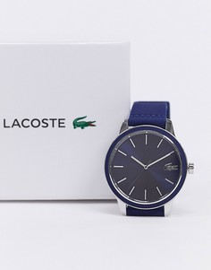 Синие часы с силиконовым ремешком Lacoste 12.12-Синий
