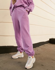 Фиолетовые oversized-джоггеры с вышитым логотипом ASOS DESIGN-Фиолетовый