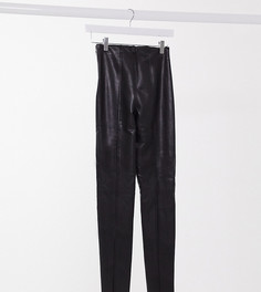 Черные леггинсы из искусственной кожи New Look Tall-Черный