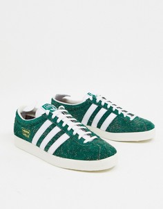 Зеленые замшевые кроссовки adidas Originals Gazelle Vintage-Зеленый