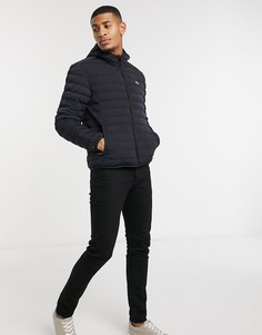 Черная стеганая куртка Lacoste-Темно-синий