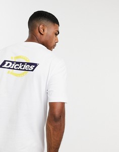 Белая футболка с принтом на спине Dickies Ruston-Белый