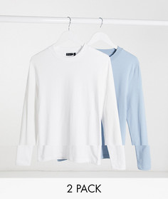 Облегающий лонгслив ASOS DESIGN - Набор из 2 шт.-Мульти
