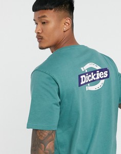 Зеленая футболка с принтом на спине Dickies Ruston-Зеленый