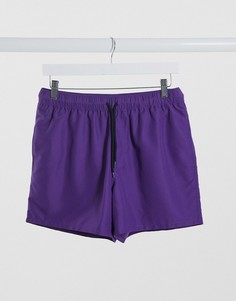 Короткие фиолетовые шорты для плавания ASOS DESIGN-Фиолетовый